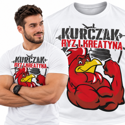 KOSZULKA NA SIŁOWNIĘ KURCZAK RYŻ 3
